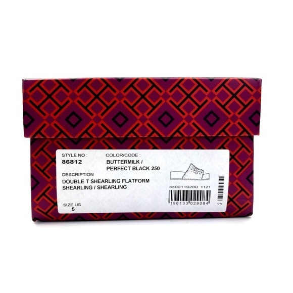 ✨ Tory Burch Faux-Shearling Double T Flatform Slides | NWT | Size 5 - Picture 3 of 15